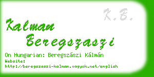 kalman beregszaszi business card